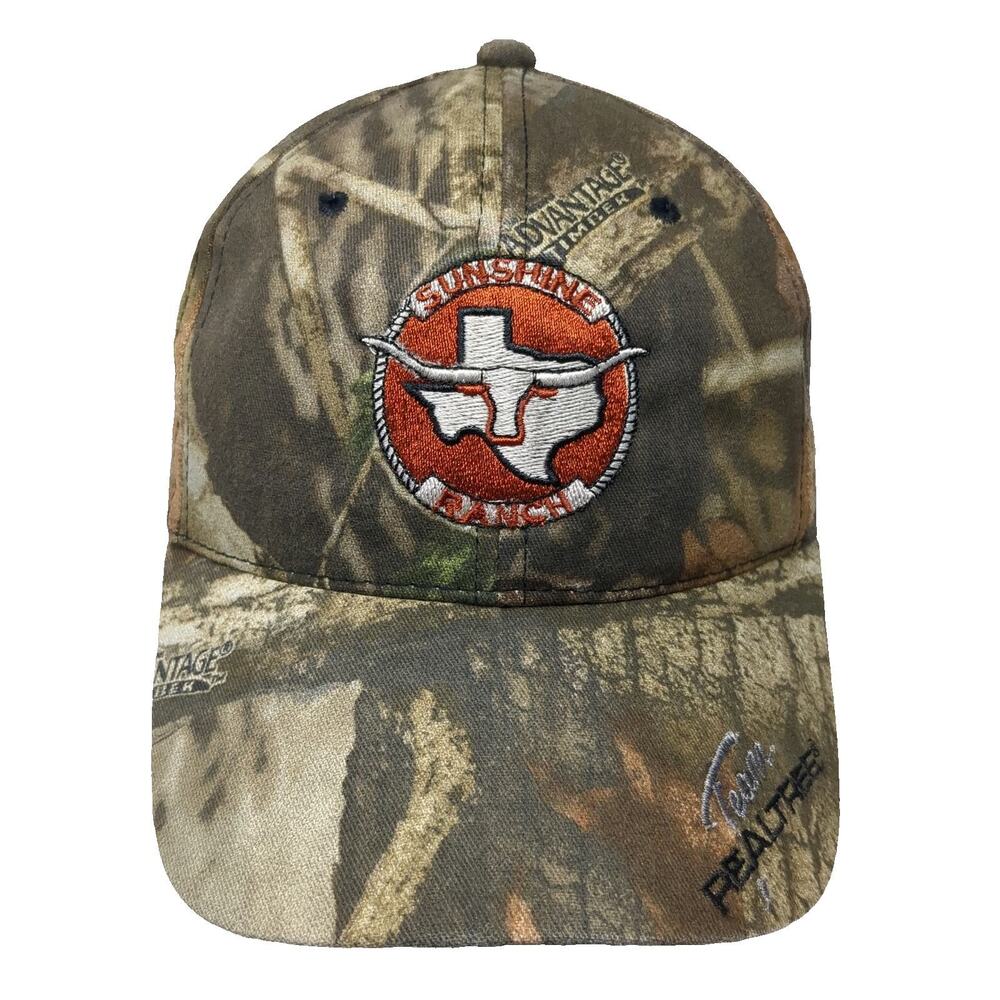 OC Baseball Cap Brown Green OSFM Sunshine Ranch Realtree Camo Maryneal Texas Hat
